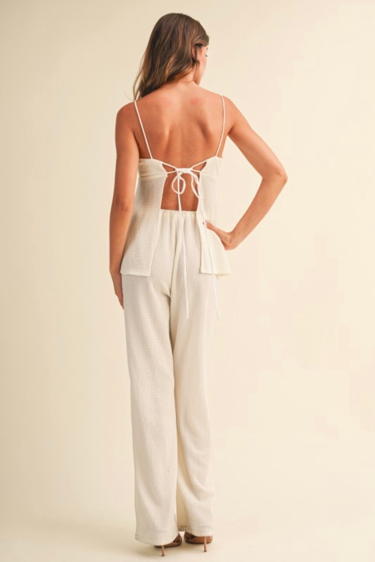 Ivory Daydream Open-Back Jumpsuit