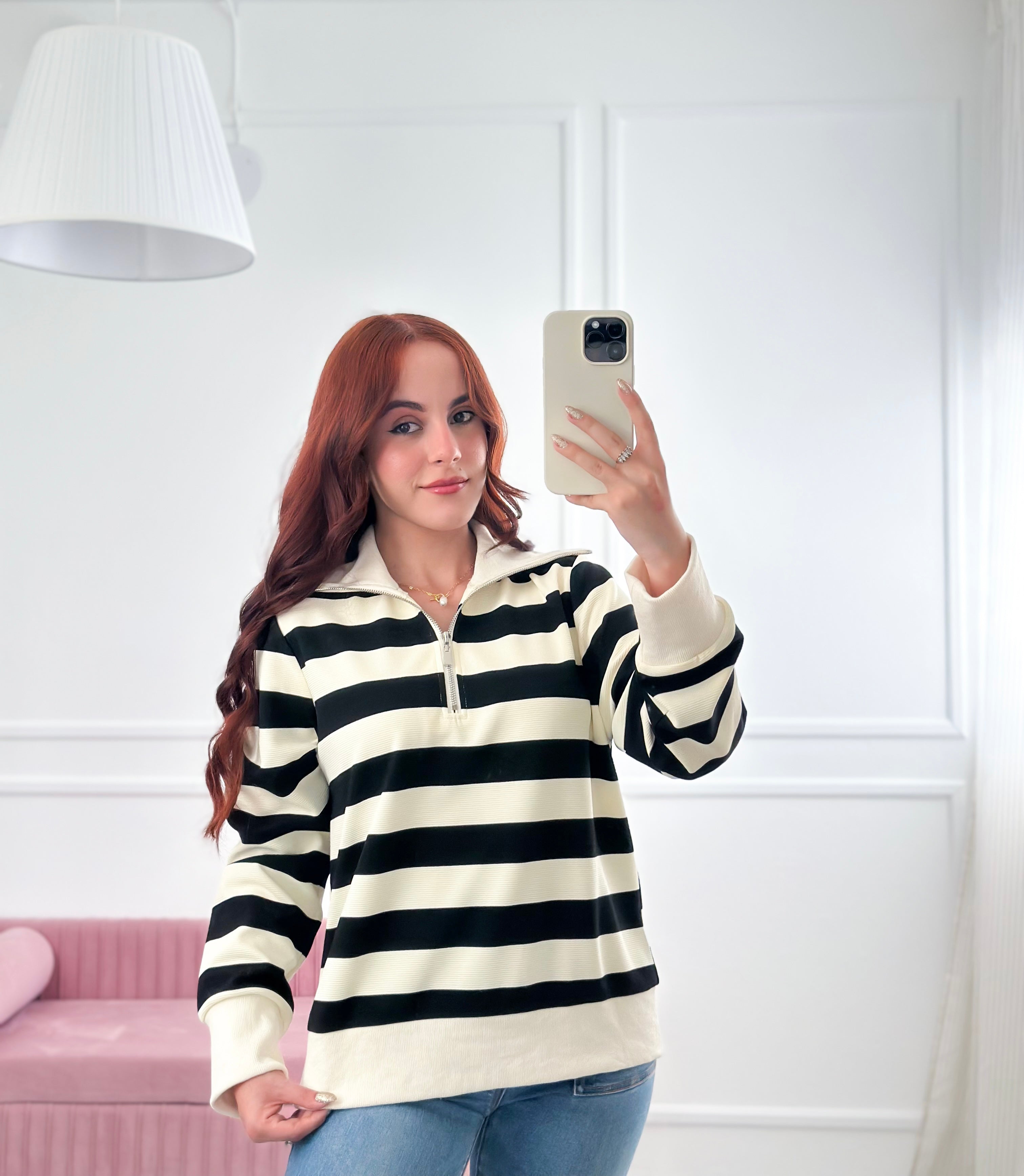 Boardwalk Stripe Zip-Up