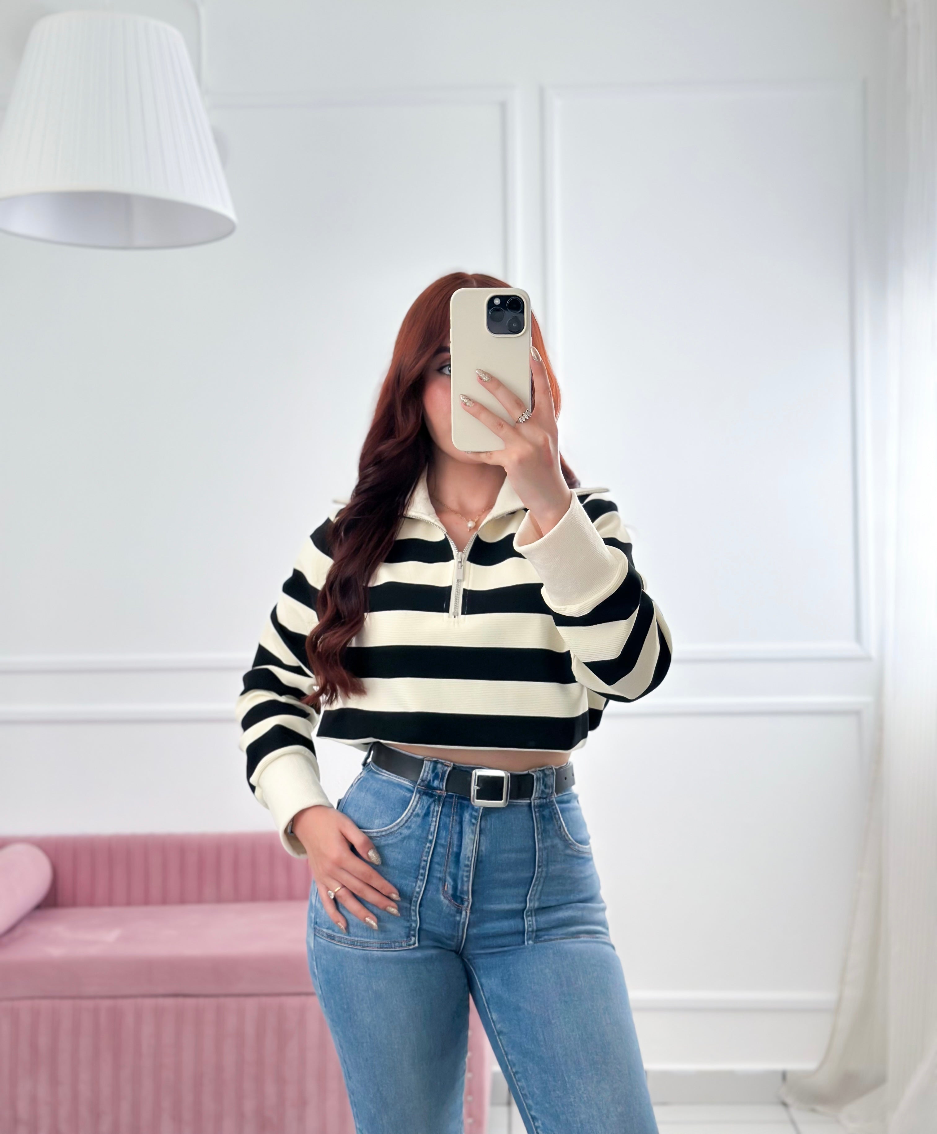 Boardwalk Stripe Zip-Up