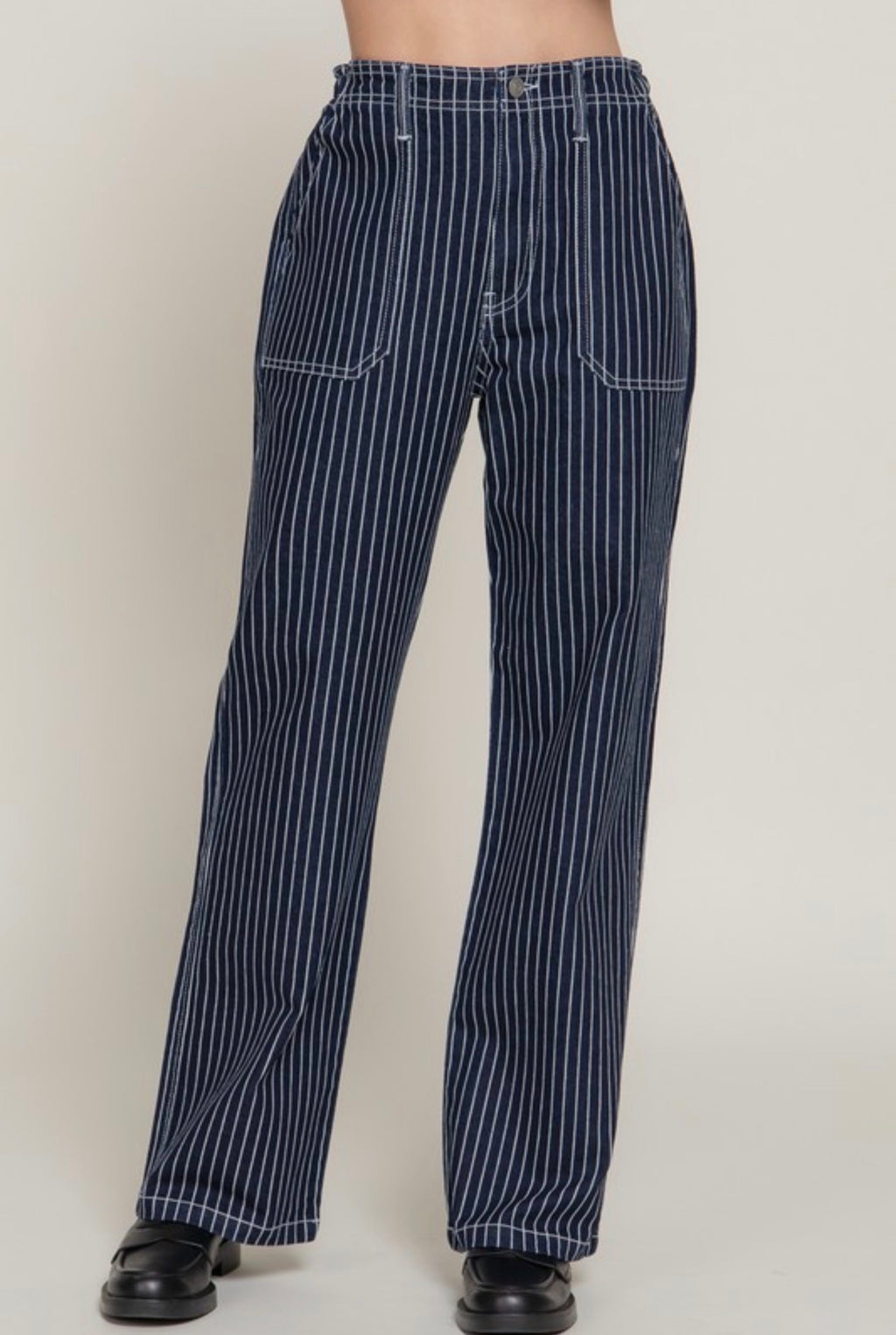 The City Stripe Denim BOTTOM