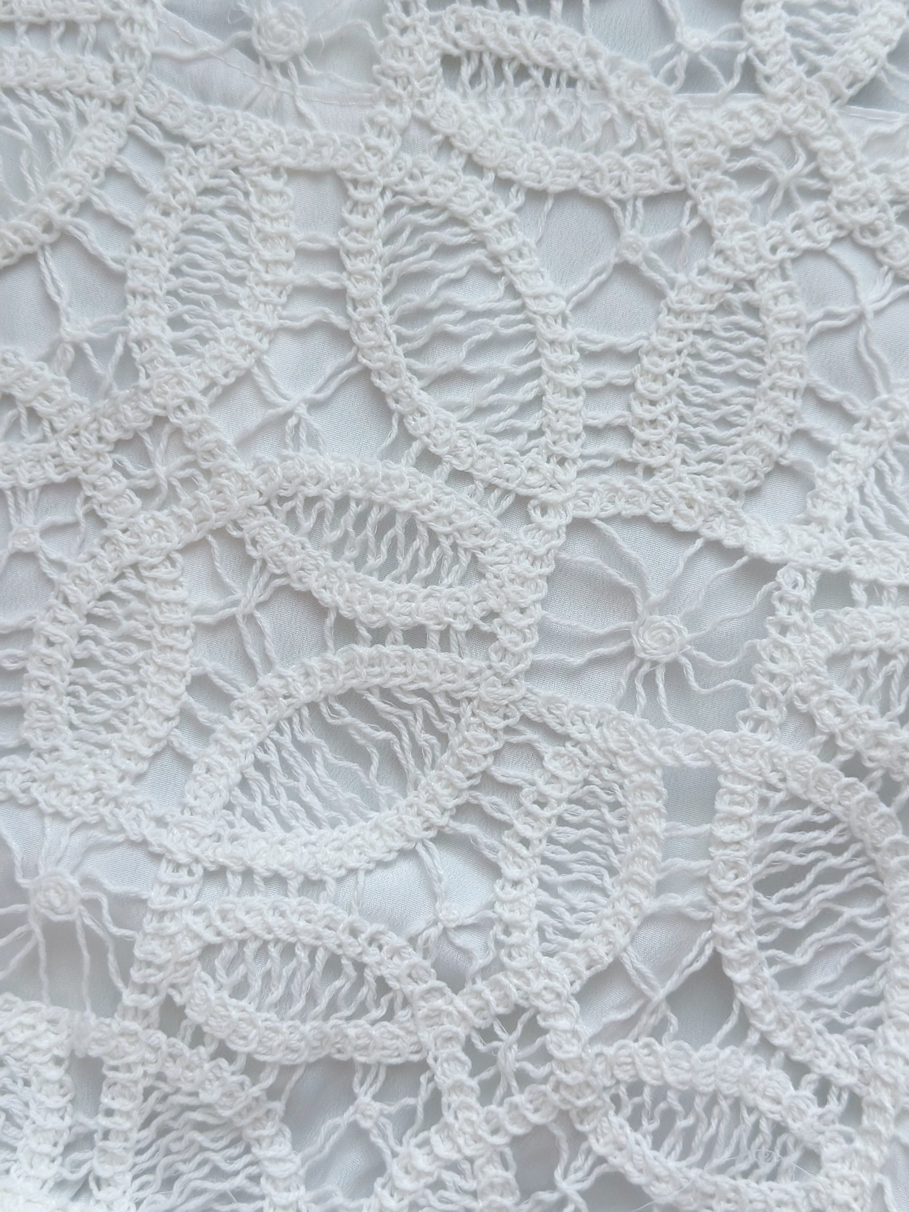 White Flora Crochet Top