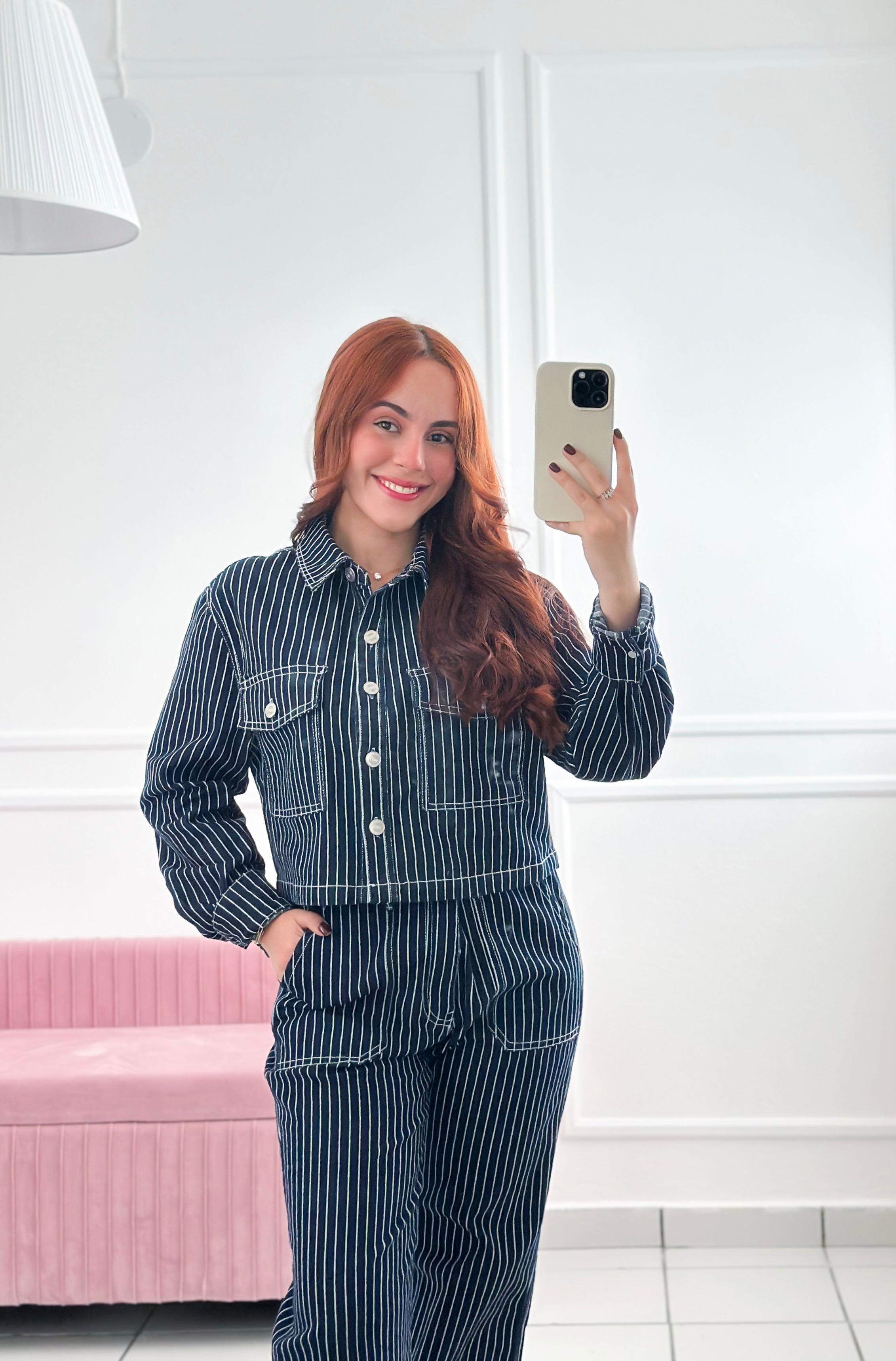 The City Stripe Denim TOP