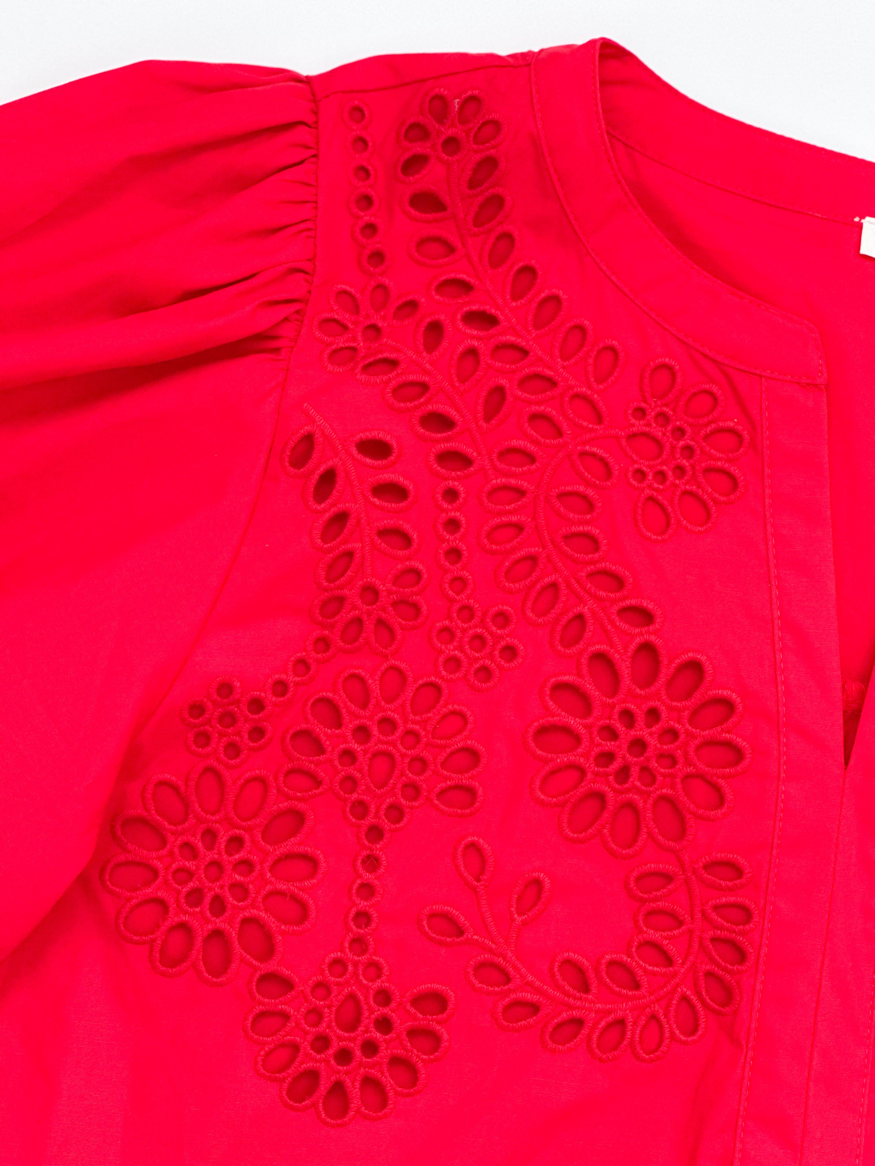 Scarlet Eyelet Blouse