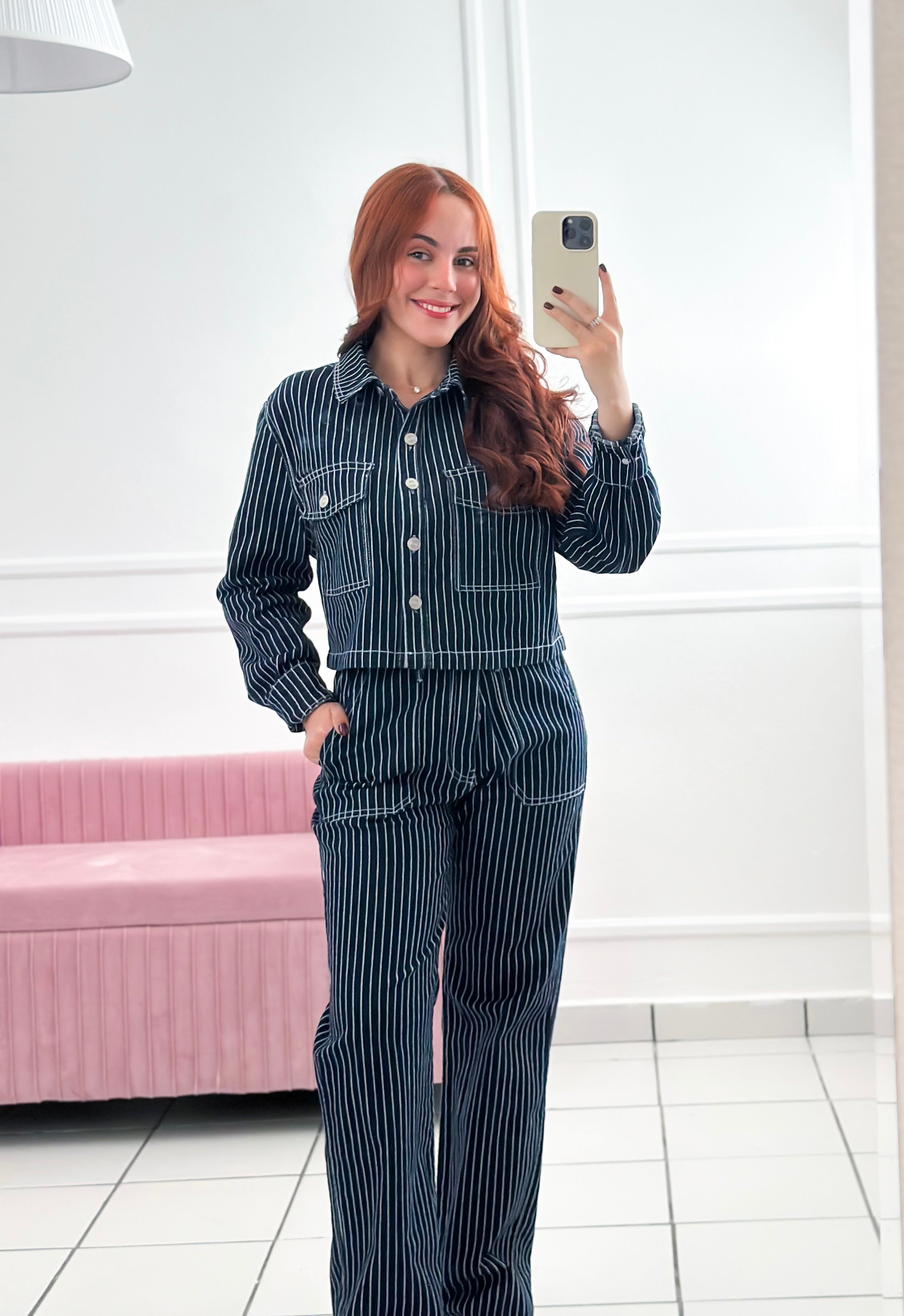 The City Stripe Denim BOTTOM