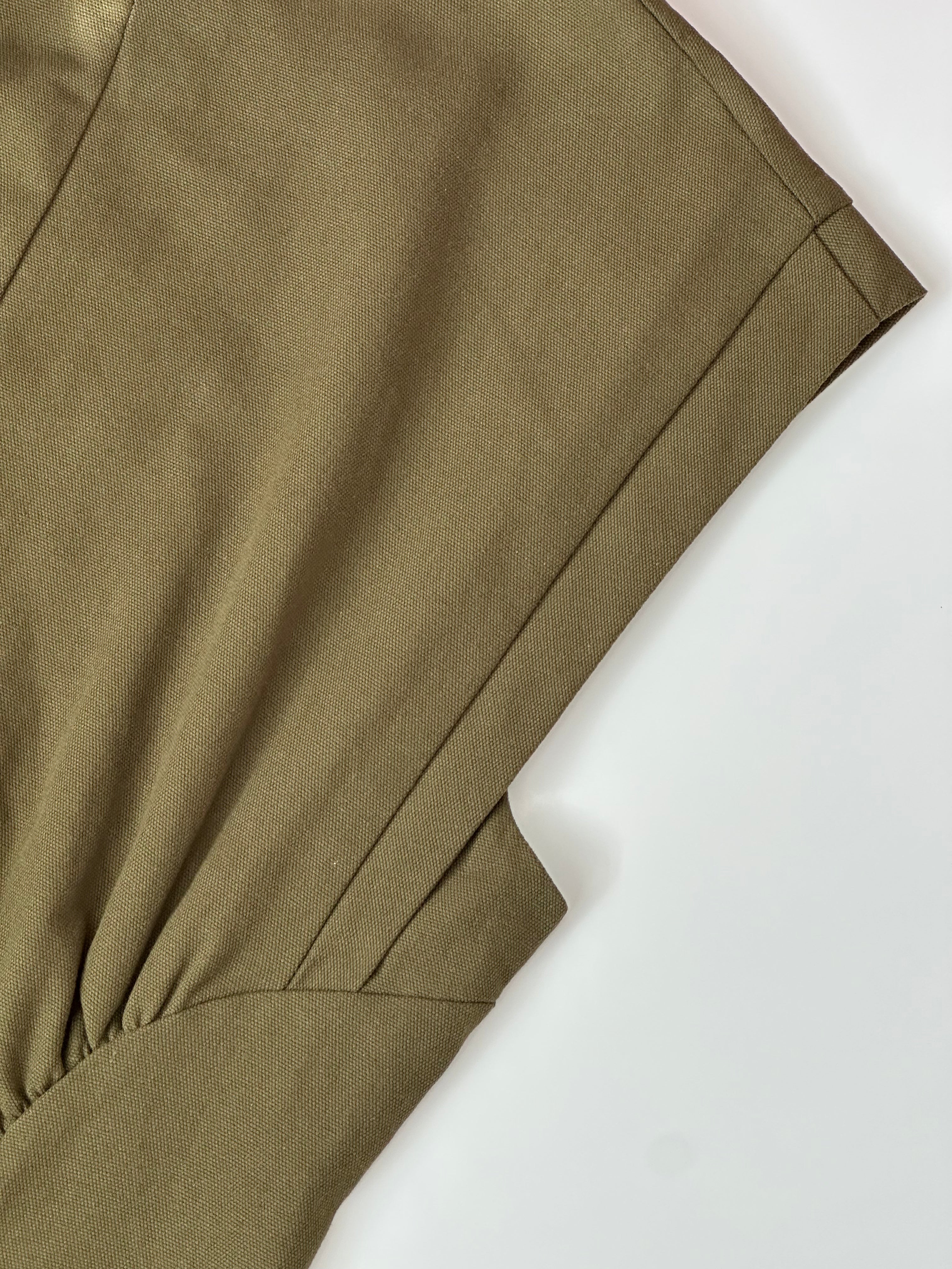 Olive Bloom Mini Dress