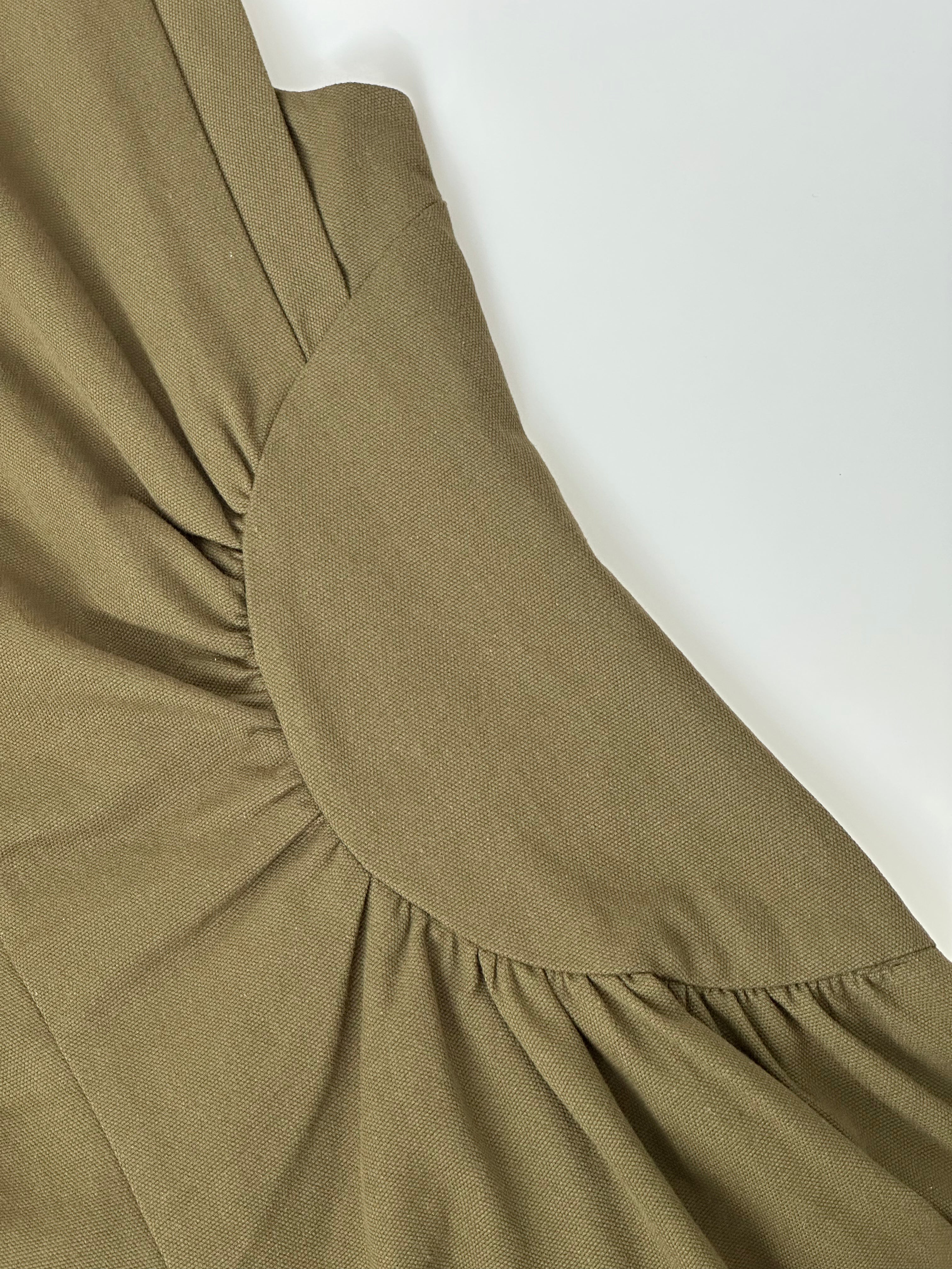 Olive Bloom Mini Dress