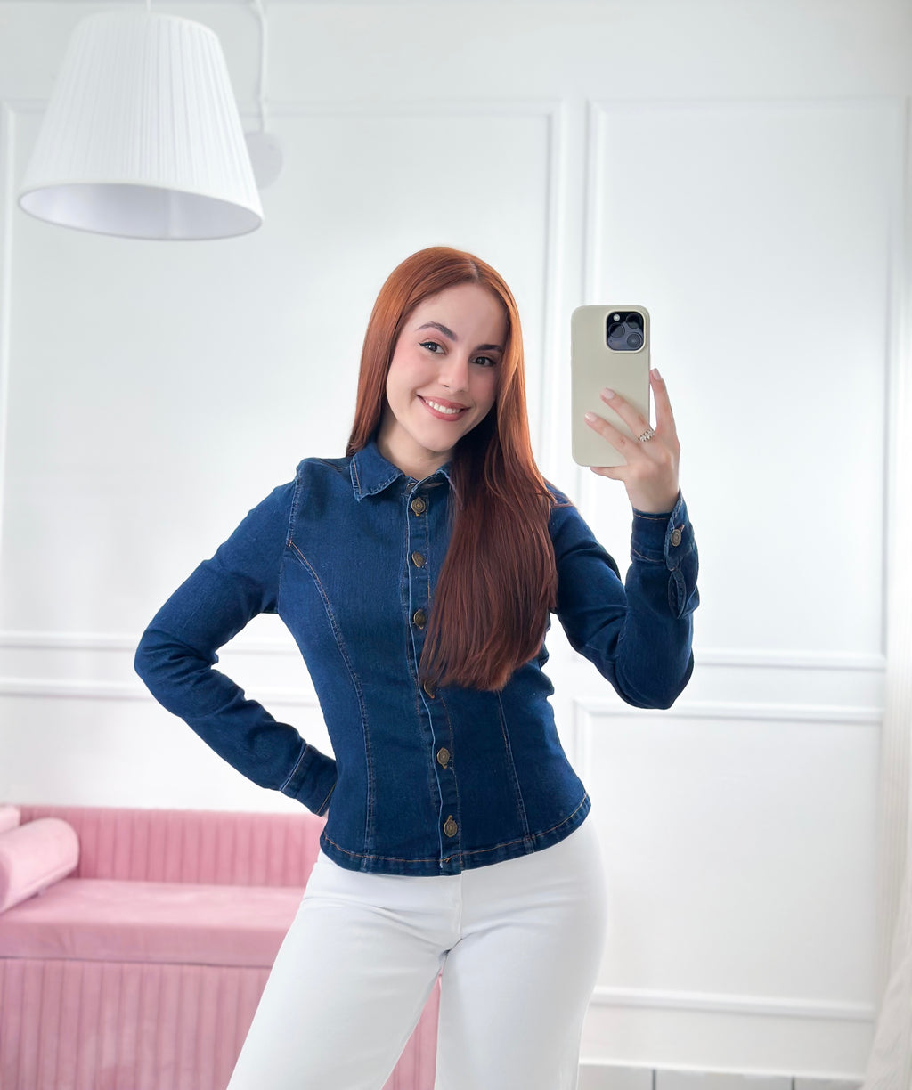 Blue Romance Denim Top