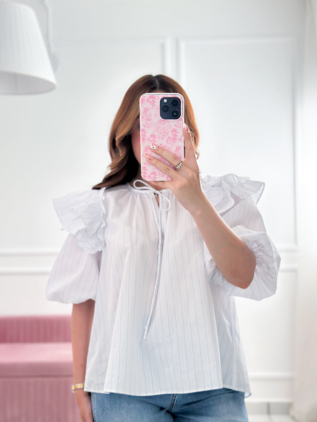 Cloud Nine Ruffle Blouse