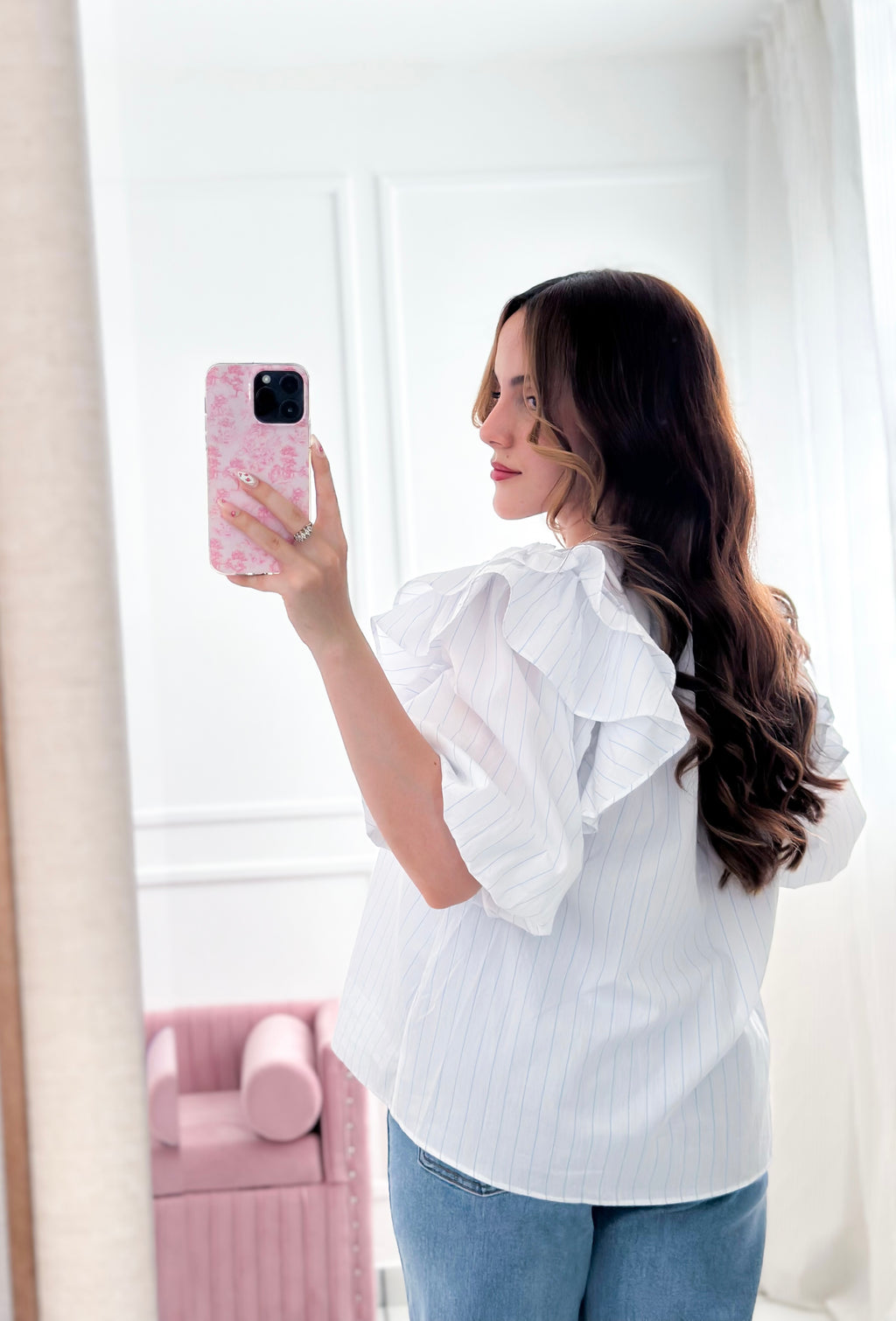 Cloud Nine Ruffle Blouse